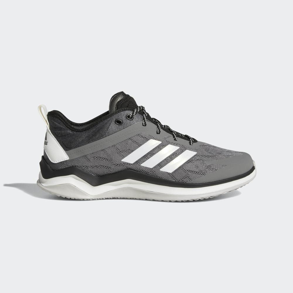 Adidas Men's Speed Trainer 4 Baseball Shoes Grey/White/Black Ireland CG5133